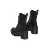 Dr. Martens Chesney Leather Flared Heel Lace-Up Short Mid-Calf Boots Unisex boots Black 26701001