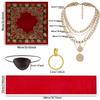 Ball Dress Up Set Cosplay Pirate Dress Up Accessories Headscarf Belt Necklace Bracelet Set Holiday Party Decoration Props