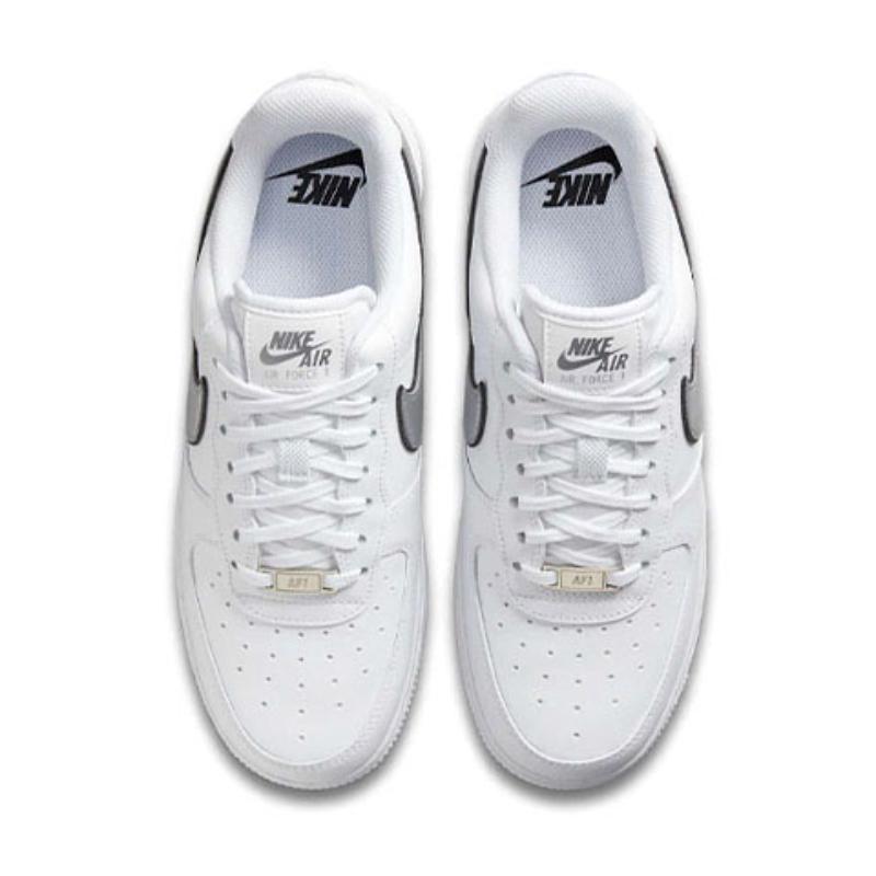 Nike Air Force 1 Low '07 Essential White Metallic Silver Black Women's Sneakers DD1523-100