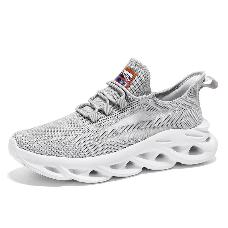 Sneakers men's twist sole large size men's shoes 2024 early autumn mesh breathable soft sole running student sports tide shoes