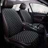 Universal Nappa Leather Car Seat Cushion: Star Embroidered, Backless, Non-Slip, Three-Piece Set