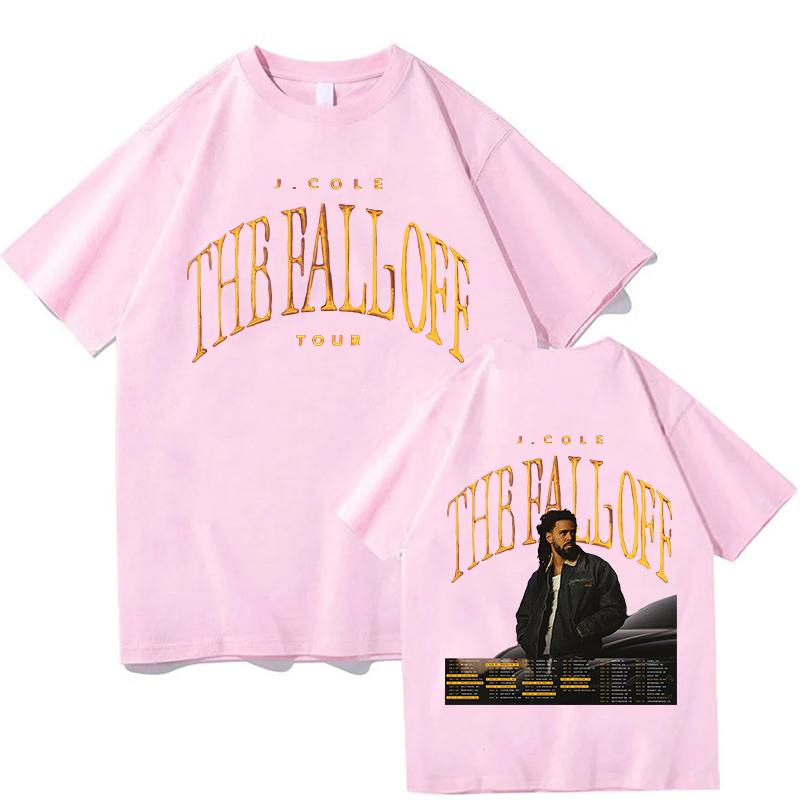 J Cole THE FALL OFF Tour 2026 Tshirts Oneck Short Sleeve Summer WomenUnisex Tshirts Loose Casual Design Graphic Merch Streetwear