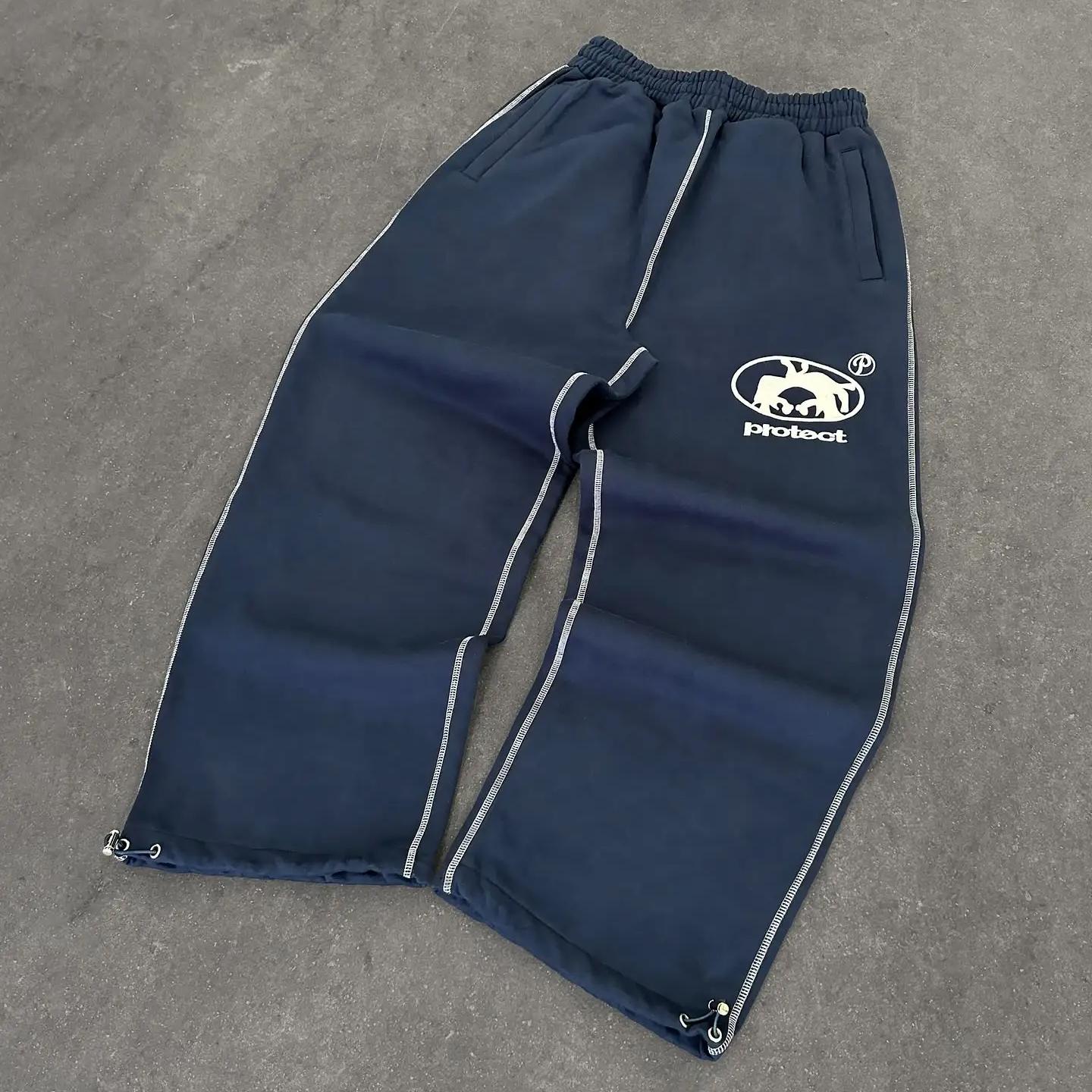 

Модные спортивные штаны свободного кроя с вышивкой букв, мужские и женские, Y2K, Харадзюку, хип-хоп, готика, повседневные штаны-джокер 4XL