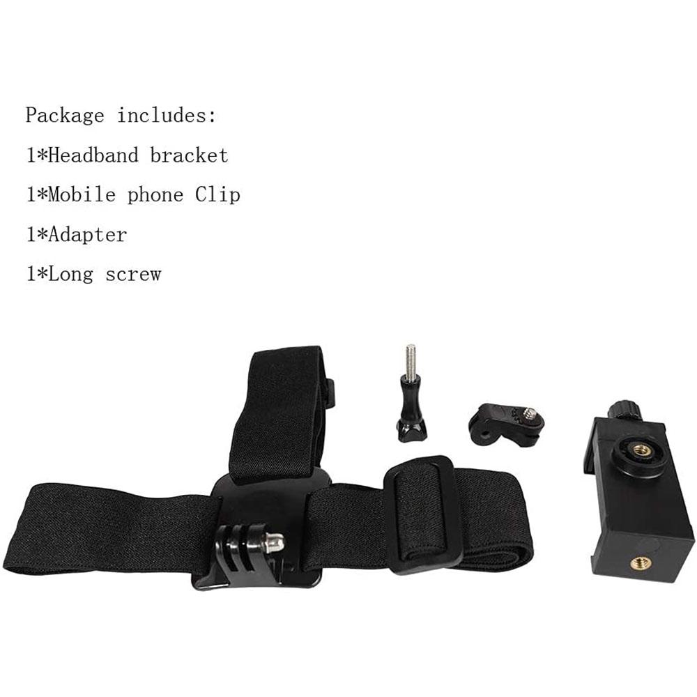 

ERIKOLE Наголовный держатель для мобильного телефона, Кронштейн для съемки видео от первого лица на открытом воздухе в прямом эфире для iPhone Samsung GoPro 11 10 9