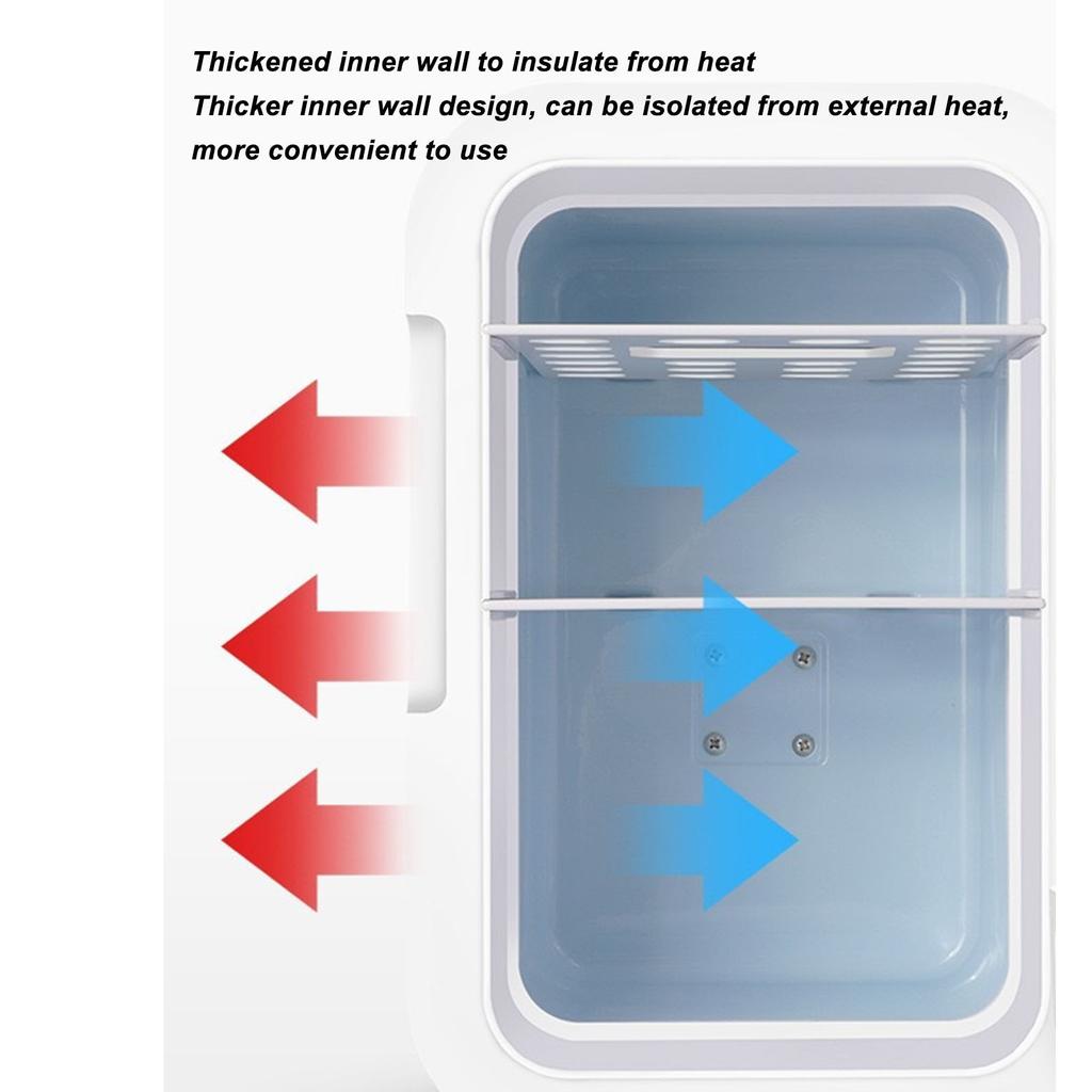 8L Mini Makyaj Buzdolabı LED Işıklı Aynalı Taşınabilir Kozmetik Saklama Buzdolabı Ev Araba Çift Kullanımlı Taze Tut Soğutucu