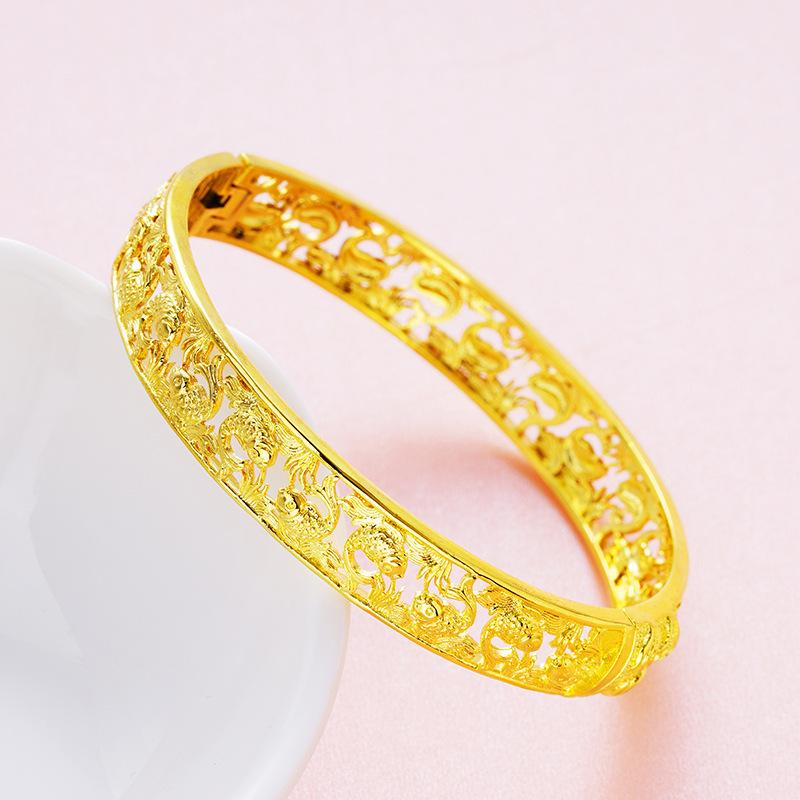 Dragon and Phoenix Bride Wedding Chinese Style Wedding Bracelet Bracelet 17CM