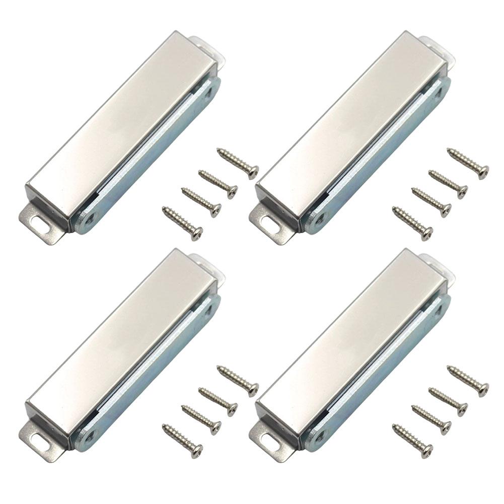 4Pcs Magnetic Door Catch Cupboard Door Magnets Heavy Duty 40KG Pull Balcony Door Magnetic Catches Stainless Steel Door Closer