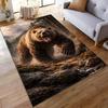 Realistic Roaring Bear Forest Print Carpet for Living Room Decor Suitable for use as an anti-slip for living room bedroom sofas