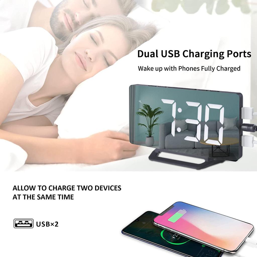 LED Multifunctional Digital Electronic Clock Desktop Children's Silent Student-specific Alarm Clock Thermometer