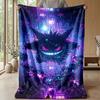 Gengar Printed Flannel Throw Blanket Soft Warm Lightweight All Season Blanket for Sofa Bed Camping Home Decor Holiday Gift