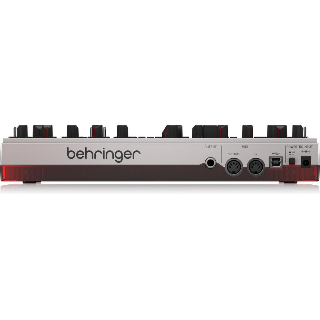 Behringer Analog Bassline Synthesizer TD-3-MO-SR Modded Out USB DIN MIDI VCF MIDI CC Control Sub-Oscillator Overdrive 16-Step Sequencer Silver