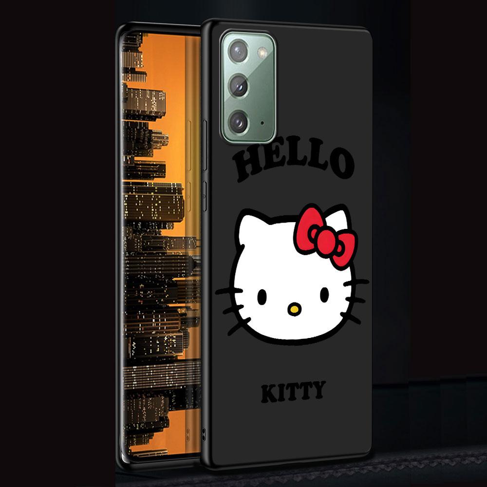 Hello Kitty Cartoon Case for Samsung Galaxy Note 20 Ultra 10 Plus 9 8 TPU Phone Cover Note 10 Lite Black Soft Shell Funda Capa