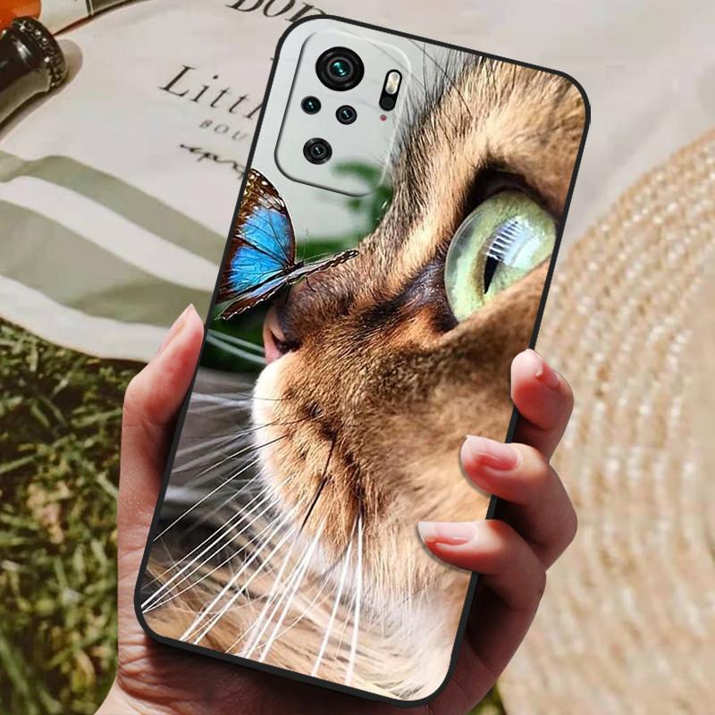 

Для чехла Xiaomi Poco M5S Чехол для Poco M5S Capas Силиконовый Новый Задний Противоударный Мягкий ТПУ Чехол для Poco M5S Fundas Накладки Ракушки Милый Кот For Poco M5S