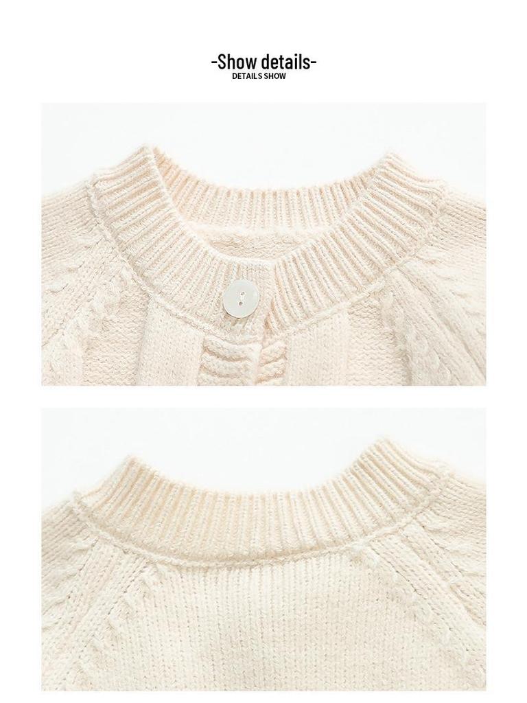 Dívčí kardigan a outfit podzim 2025: Jarní/podzimní dvoudílný set v korejském stylu