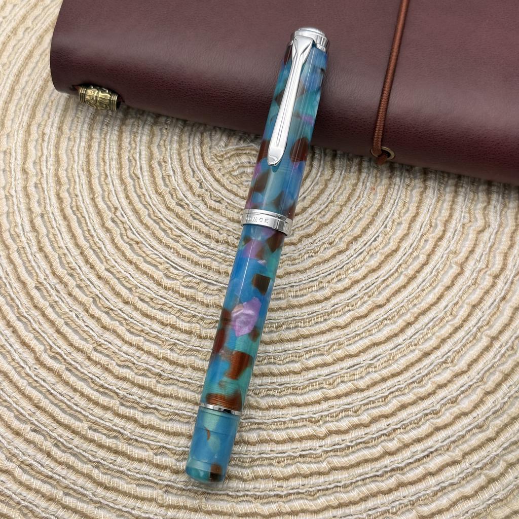 Pluma Estilográfica ADMOK J400 de Pistón Acrílico Schmidt Suave Plumín #5 EF/F/M Plumas de Tinta de Escritura de Oficina de Negocios de Gama Alta Papelería Escolar