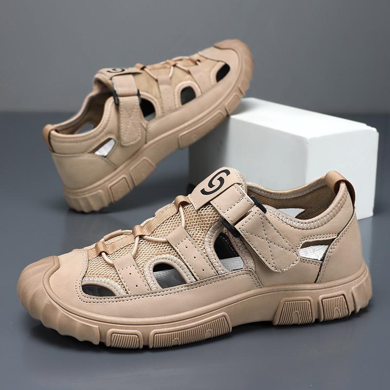 

Outdoor men s summer mesh sandals, non slip hiking travel hiking shoes men s Roman shoes beach wading shoes casual sports shoes 43