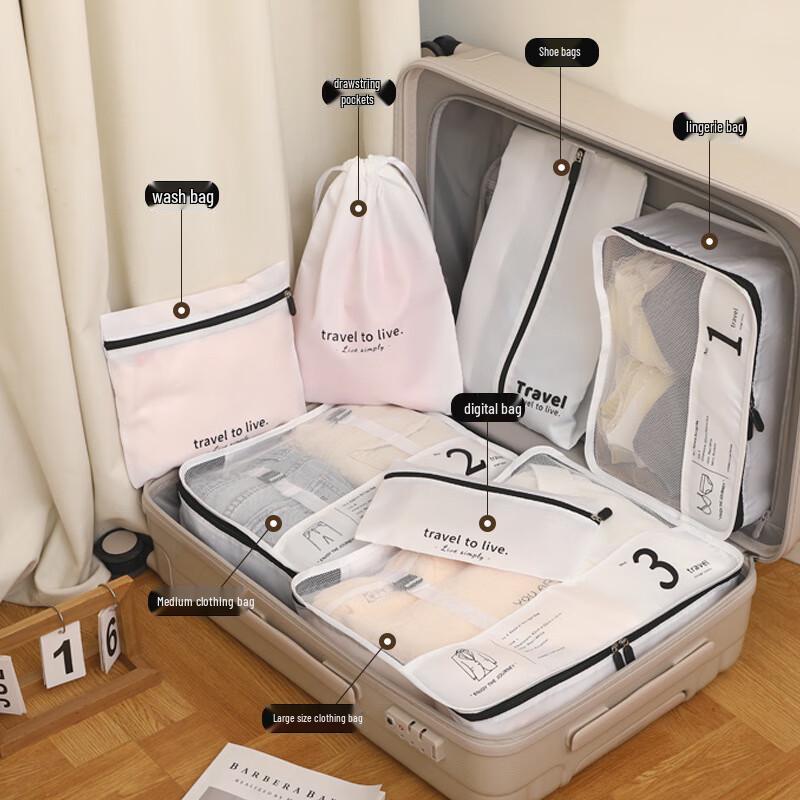 7-Piece Travel Packing Organizer Set