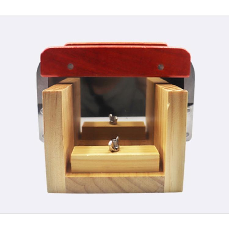 Scatola Stampo per Sapone in Legno e Set Tagliere per Sapone Stampo Rettangolare in Silicone con Scatola in Legno