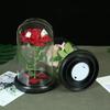 Large, Eternal Flower Ornament Simulation Rose Glass Cover Gift Box, Creative Valentine's Day Gift, Romantic LED Night