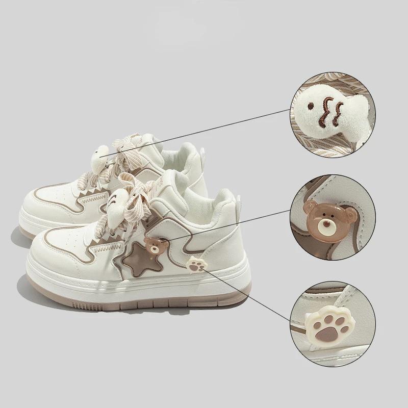 2024 New Platform Non-slip Women's Sneakers Vulcanize Shoes Fashion Flat Increase Lace Up Tenis Sport High Top Brands Shoes