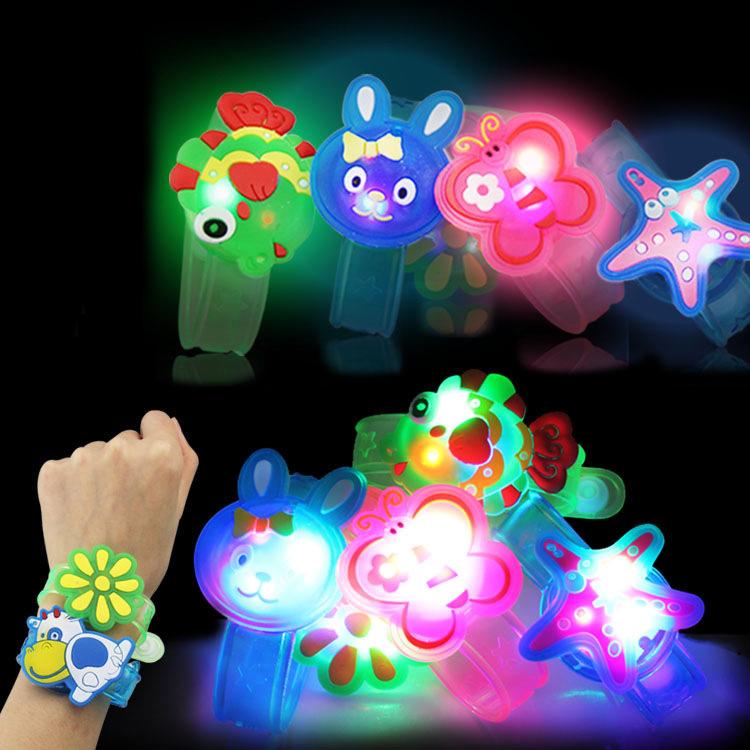 Girls Princess Light Up Necklace Led Flashing Acrylic Beads Pendant Toys Children's Birthday Party Props Pendant Necklace Gift