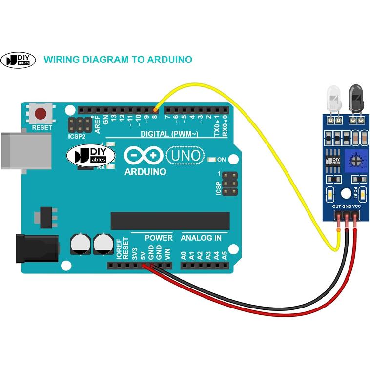 Infrared Obstacle Avoidance Sensor for Arduino, ESP32, ESP8266, Raspberry Pi, 10 Pieces