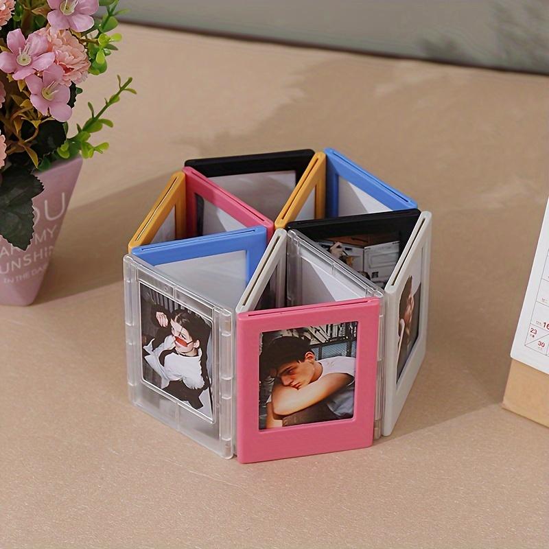 Colorful Magnetic Photo Frames, 3in Fridge Magnet Album Frames for Family Memory Photo Display, Compatible with Fuji Instax Negatives