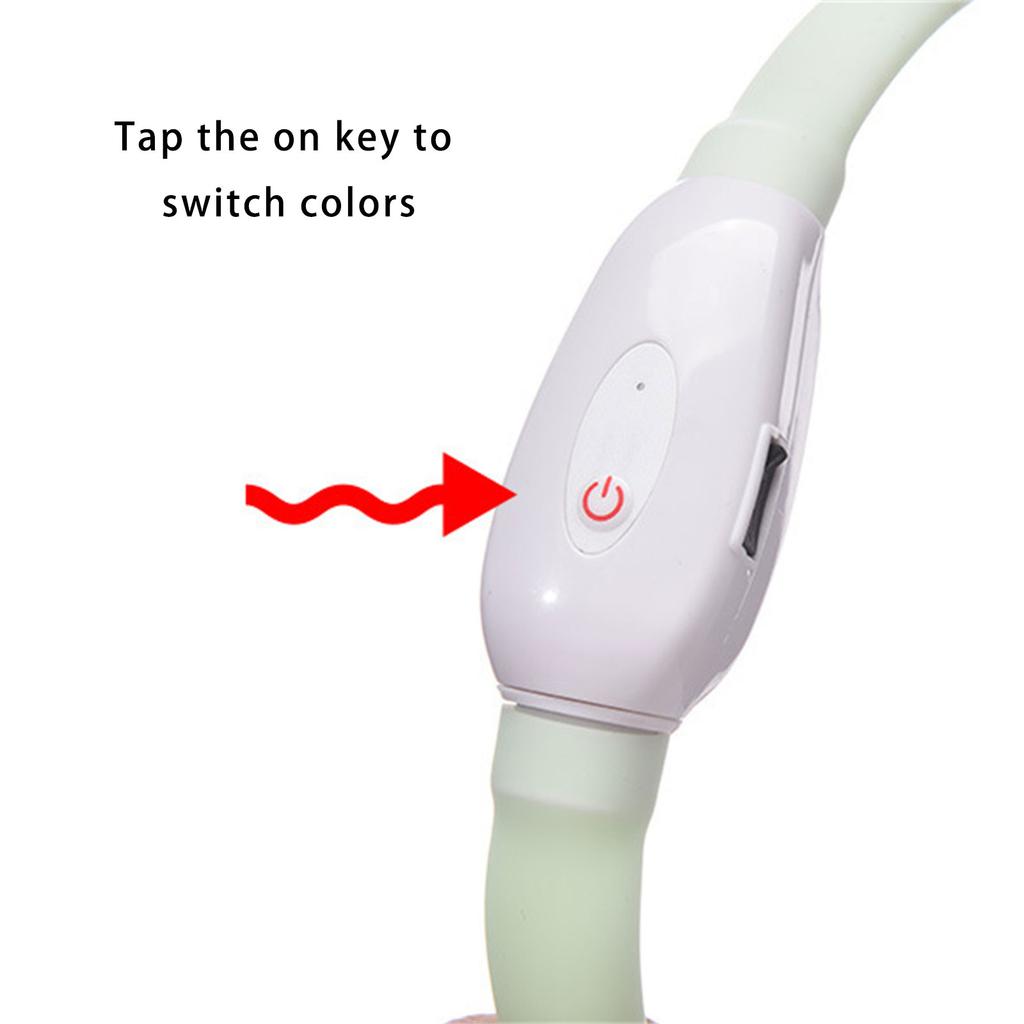 Glowing Pet Collar High Brightness LED Adjustable Light for Night Walks Pet Collar Light Accessories LED Light