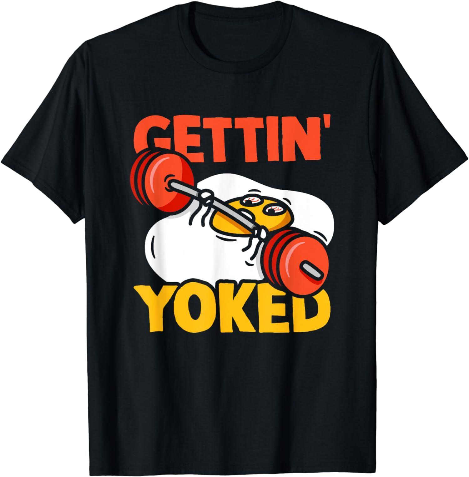 NEW LIMITED Gettin  Yoked Weightlifter Training Funny Bodybuilding Gym T-Shirt XXXXL