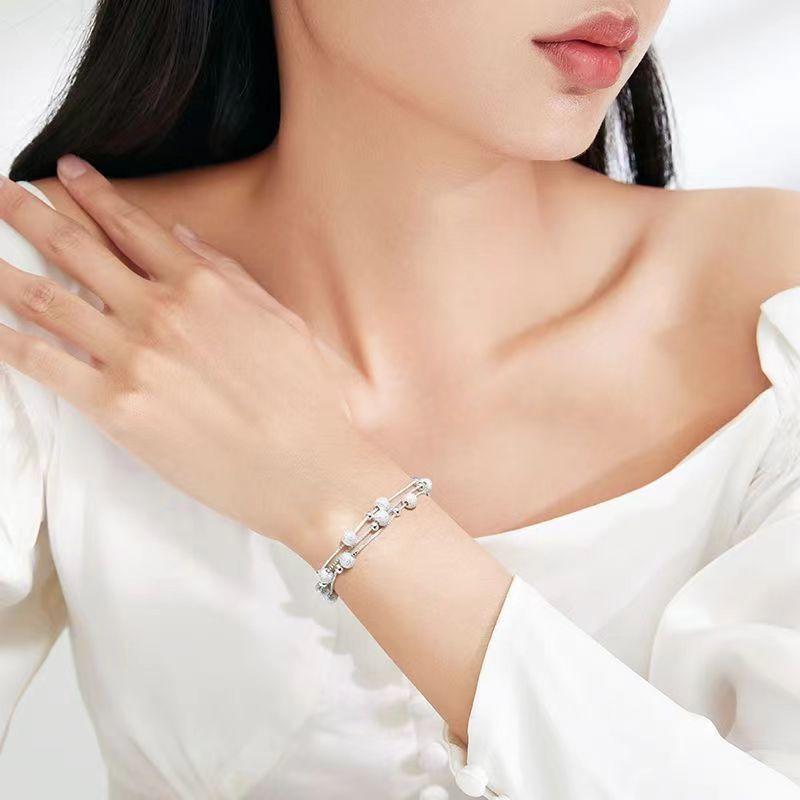 Luxury 925 Sterling Silver Bracelets Lucky Bead Bracelets Woman Original Multi-layer Charm Bracelet Elegant Party Jewelry Gifts