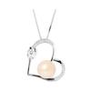 Perlen & Farben - Kette Love - Süßwasser-Zuchtperle AAA+ - Knopf 9-10 mm - Naturrosa - 925er Sterlingsilber