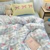 Bedding Four-piece Set Skin-friendly Washed Dormitory Bed Three-piece Set Bed Sheet Quilt Cover Pillowcase