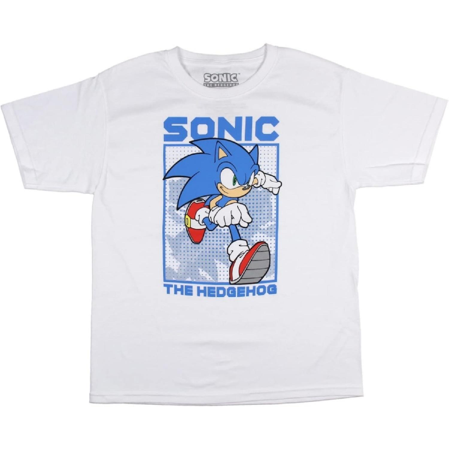 Детская футболка Sonic The Hedgehog Sonic Speedster с рельефным точечным принтом, 7 840161499899 B0B9V51C9Y X003CTUJ5D Белый S