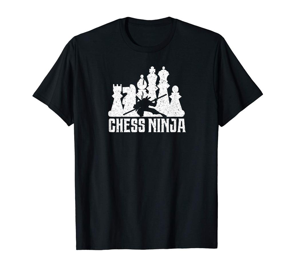 Šachové ninja zábavné tričko pro nadšence bojových umění a deskových her