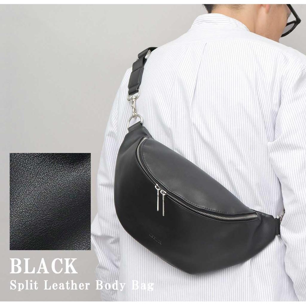 Cow Leather Waist Pouch Large Shoulder Bag Small Body Bag Large Capacity Waist Bag Leather Bag Leather [Register] Men's