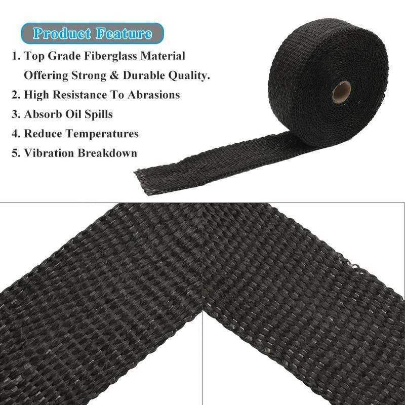 Enduro Exhaust Thermal Band Motorcycle Muffler Heat Wrap Protection 5cm 5M 10M 15M 20M Tape Bandage Car Dirt Pit Bike Motocross