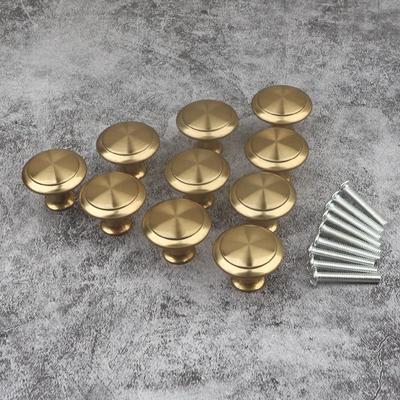 Round Golden Minimalist Cabinet and Wardrobe Pull Handle
