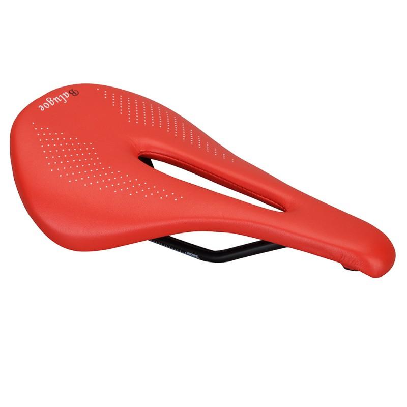 BALUGOE Bike Saddle Mountain Cycling Comfort Seat Pad With Nylon Fiber Leather Cover