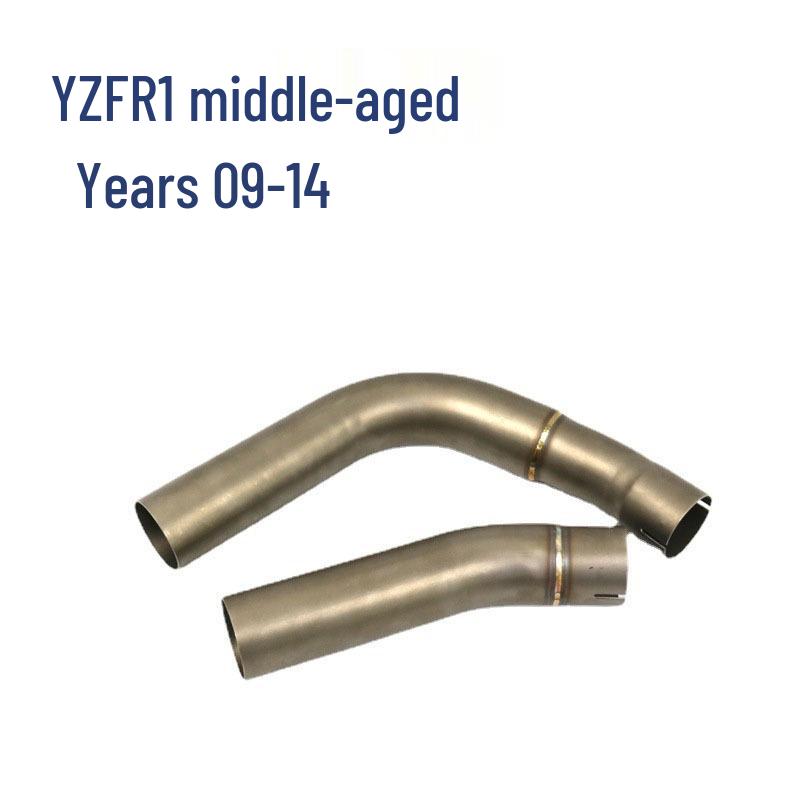 Stainless Steel Dual Tailpipe Mid-Section Exhaust for Yamaha R1 (2009-2014)