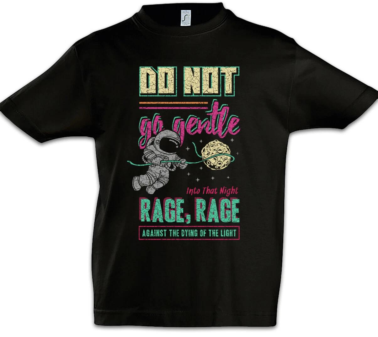 Do Not Go Gentle Kids Boys kids boys T-Shirt Pixel Nerd Fun Retro Astronaut Space 140