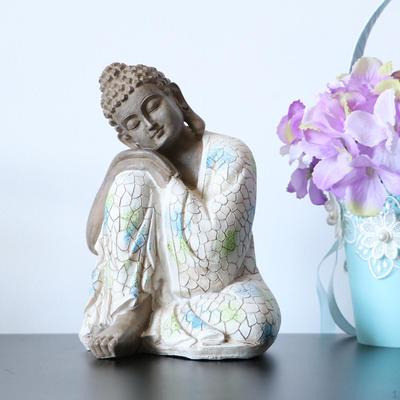 Resina dormindo estátua de buda artesanato criativo casa e jardim decoração escultura presente, bom