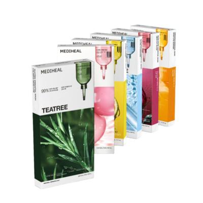 Essentielles 6-Sorten-Masken-Set 60 Stück Teebaum, Kollagen, Hyaluronsäure, PDRN, Vitamin & Ceramid Tuchmasken-Set