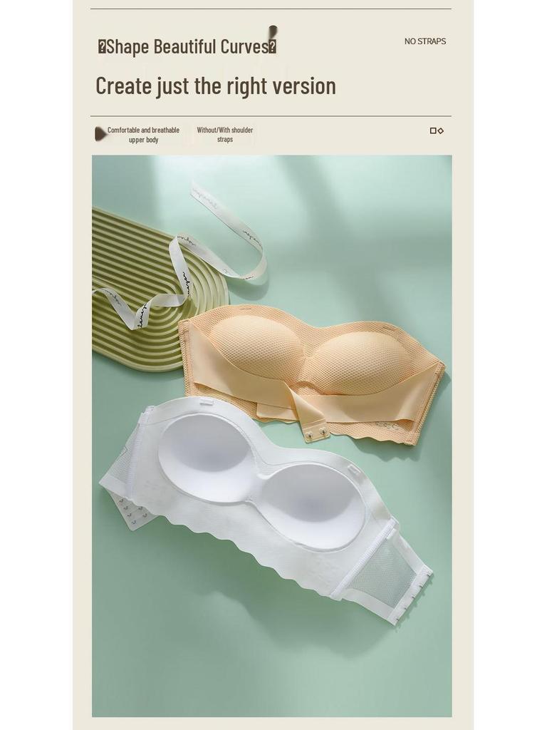 Plus Size Anti-Slip Strapless Minimizer Bra with Removable Straps