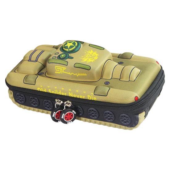 Pen Case Durable Smooth Zipper Reusable Pencil Case Tank Shape Pencil Storage Box Stationery Box Home Supplies