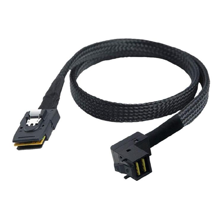 SFF 8087 To 90 Degree MiniSAS 8643 Internal Coaxials Cable for Connection of Hard Drives and Servers