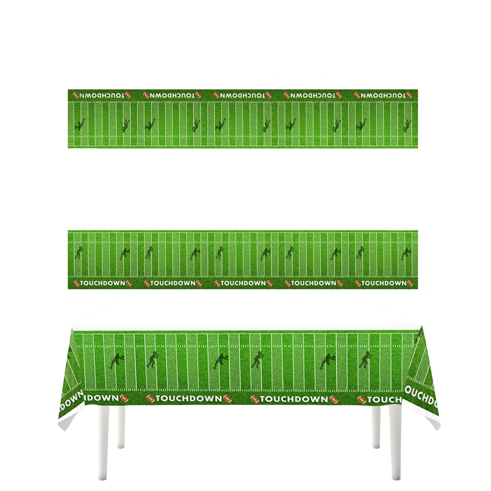 

Rugby, American Football Themed Tablecloth Decorations, L Fan Dining Table Atmosphere One Size білий