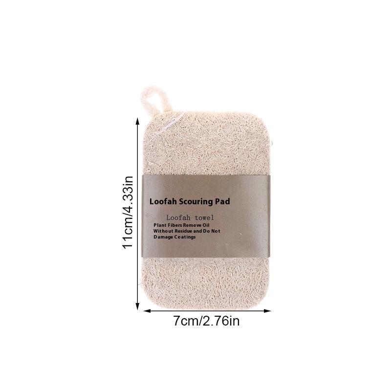 1/5/10Pcs Natural Loofah Sponge For Kitchen Cleaning Biodegradable For Kitchen Cleaning Removal Scouring Pads