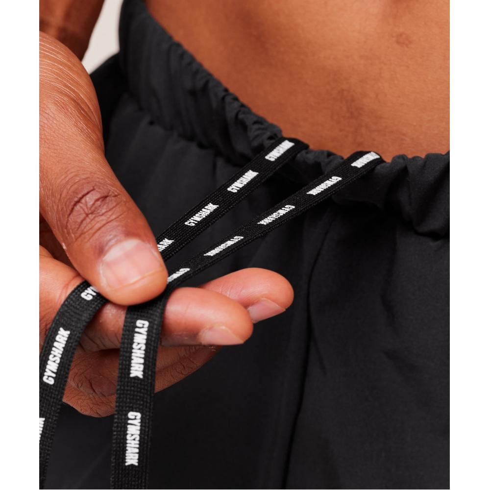 Gymshark Ankunft Gewebte Block-Jogginghose Schwarz A3c9k Bb2j