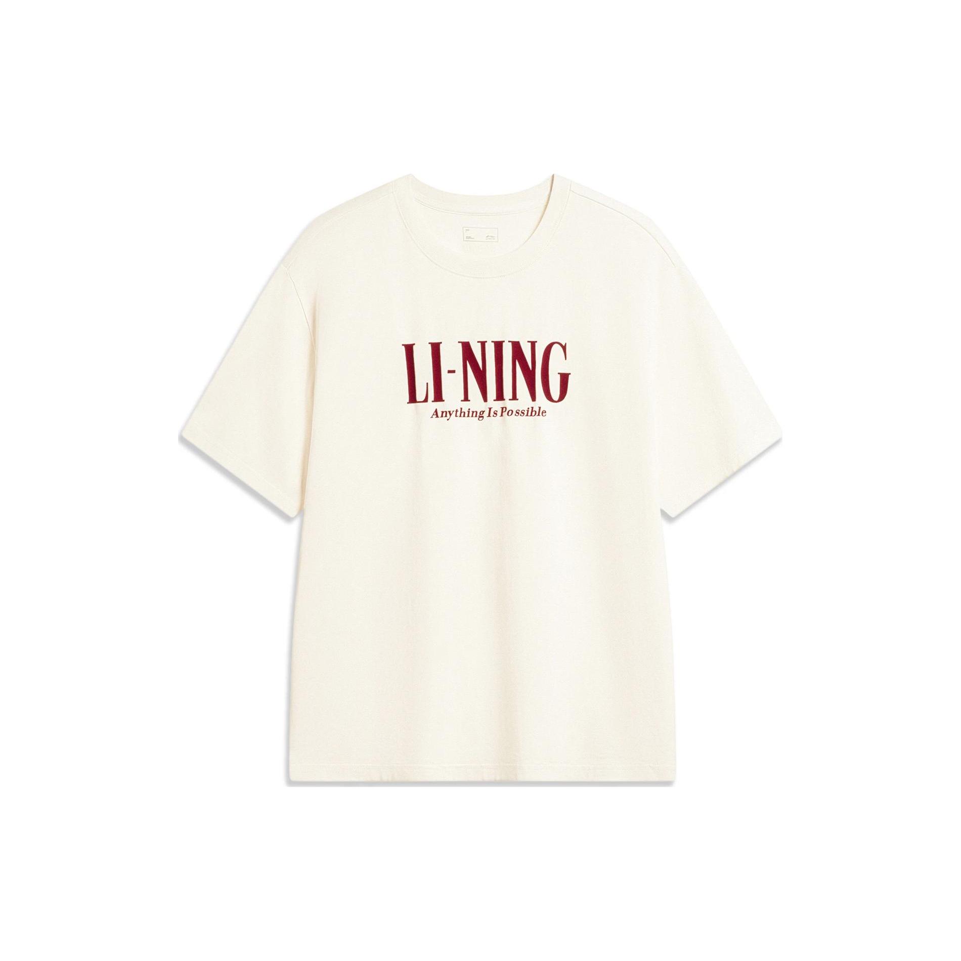 Li Ning Спортивный стиль жизни Коллекция Спортивная мода Коллекция Футболка Унисекс Кремовый AHSSF51-2 XXXL
