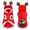 Pet clothes Autumn and winter flannel warm festive dog clothes cat elk Christmas clothes New Year's Eve